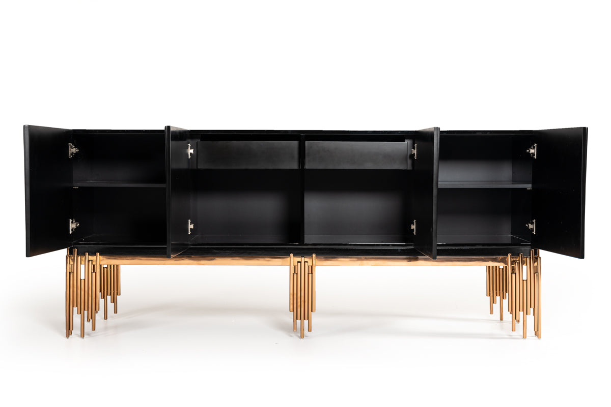 Modrest Token Modern Black & Rosegold Buffet