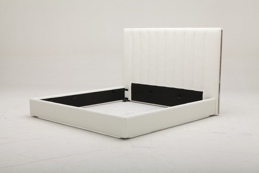 Modrest Valhalla - Contemporary White Fabric EK Bed