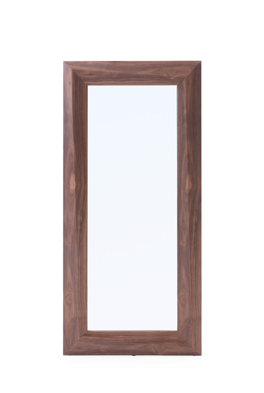 Modrest Calem Modern Walnut Floor Mirror