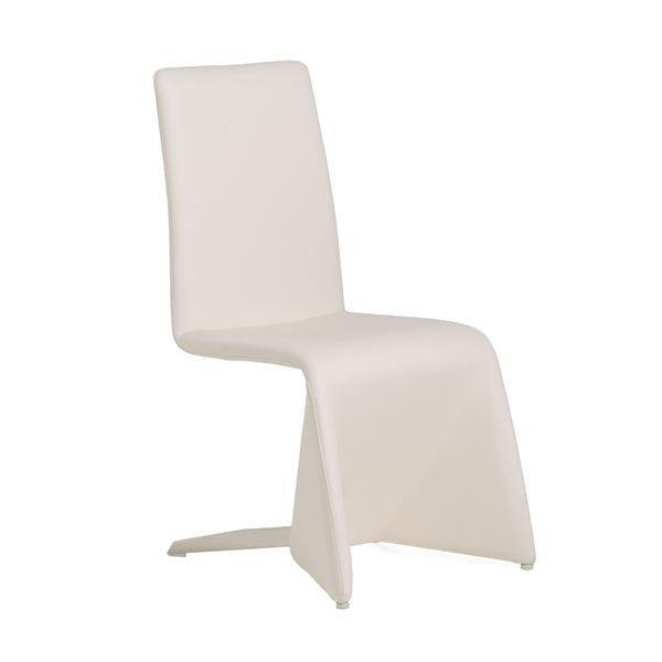 Nisse - Contemporary White Leatherette Dining Chair (Set of 2)