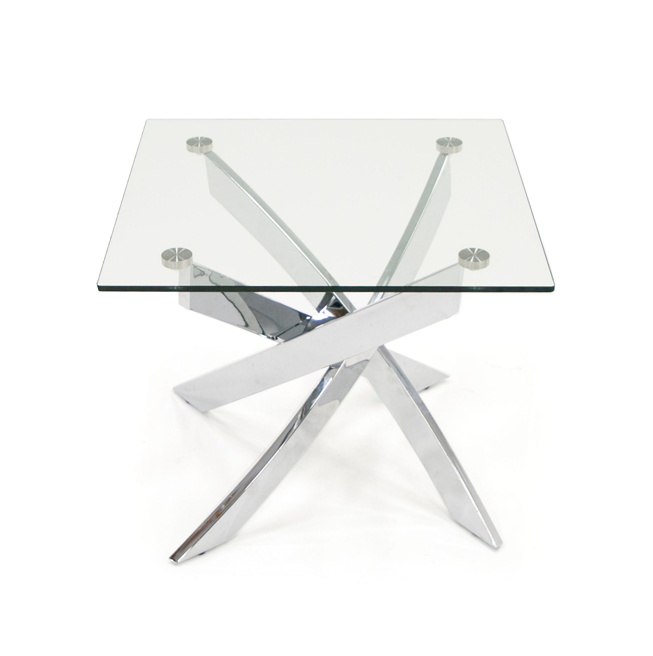 Modrest Pyrite Modern Glass End Table