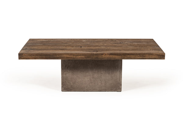 Modrest Renzo Modern Oak & Concrete Coffee Table