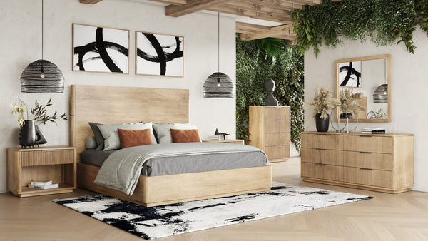 Nova Domus Santa Monica - Modern Natural Oak Bed