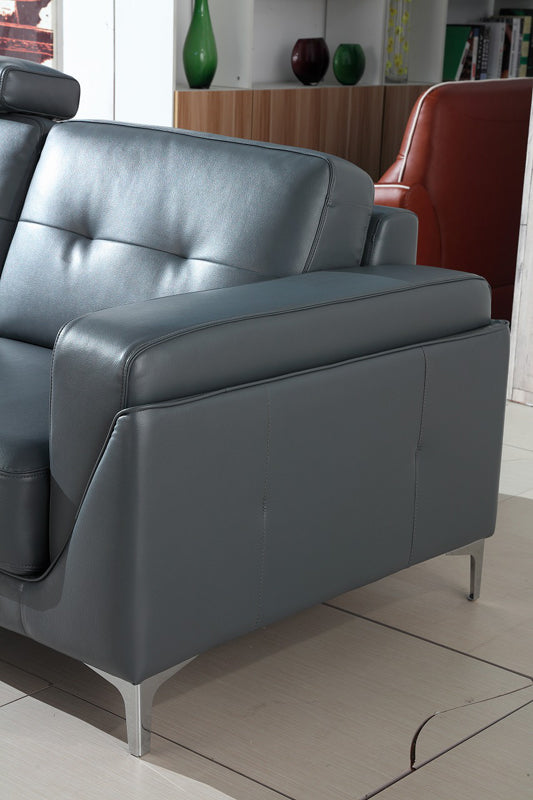 Divani Casa Markham Modern Grey Bonded Leather Chair