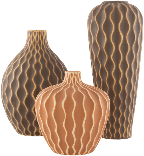 Waves WVS-001 15"H x 6"W x 6"D, 12"H x 8"W x 8"D, 8"H x 7"W x 7"D Decorative Accent