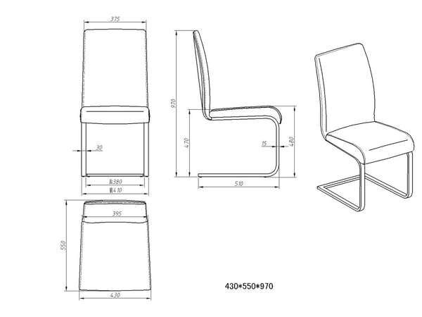 Crane - Modern White Dining Chair (Set of 2)